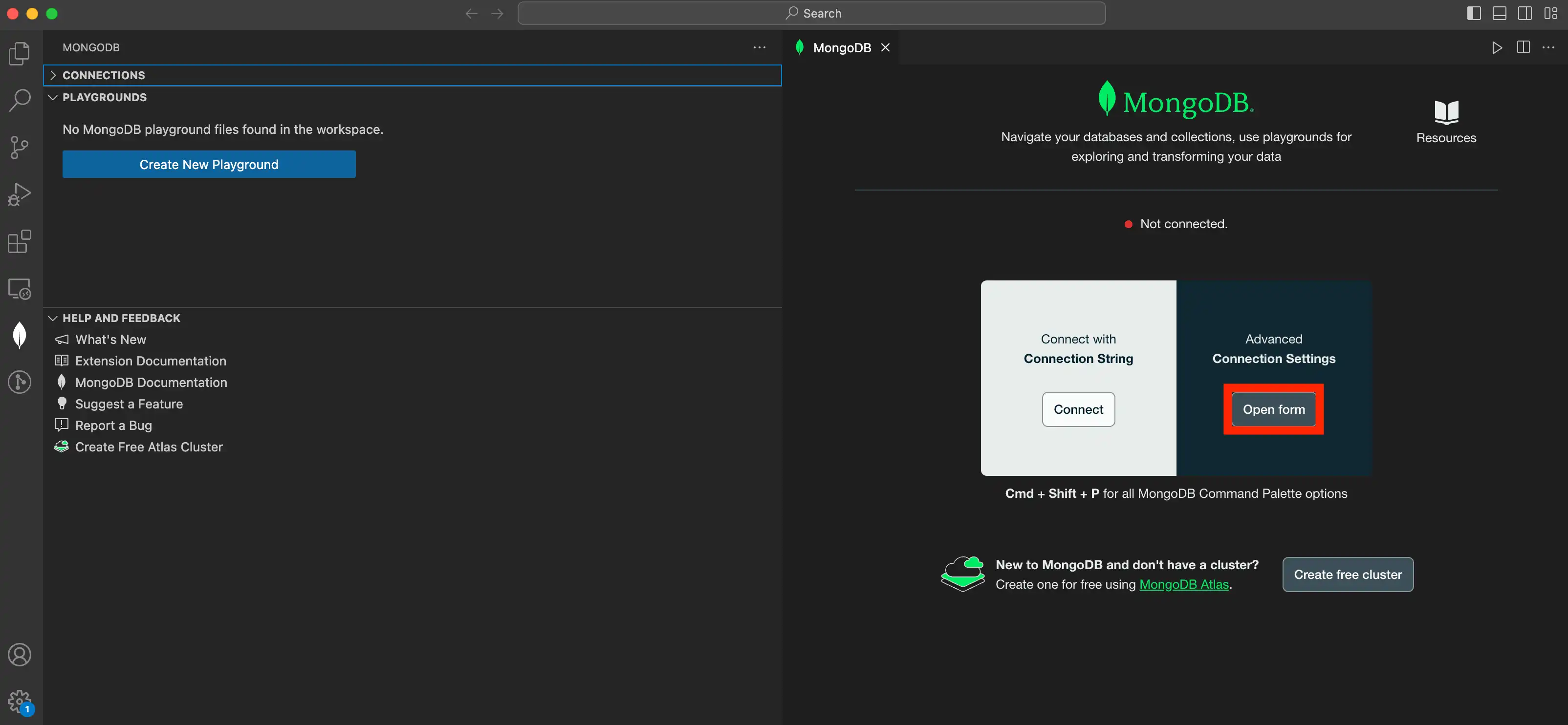 Image showing connections pane screen