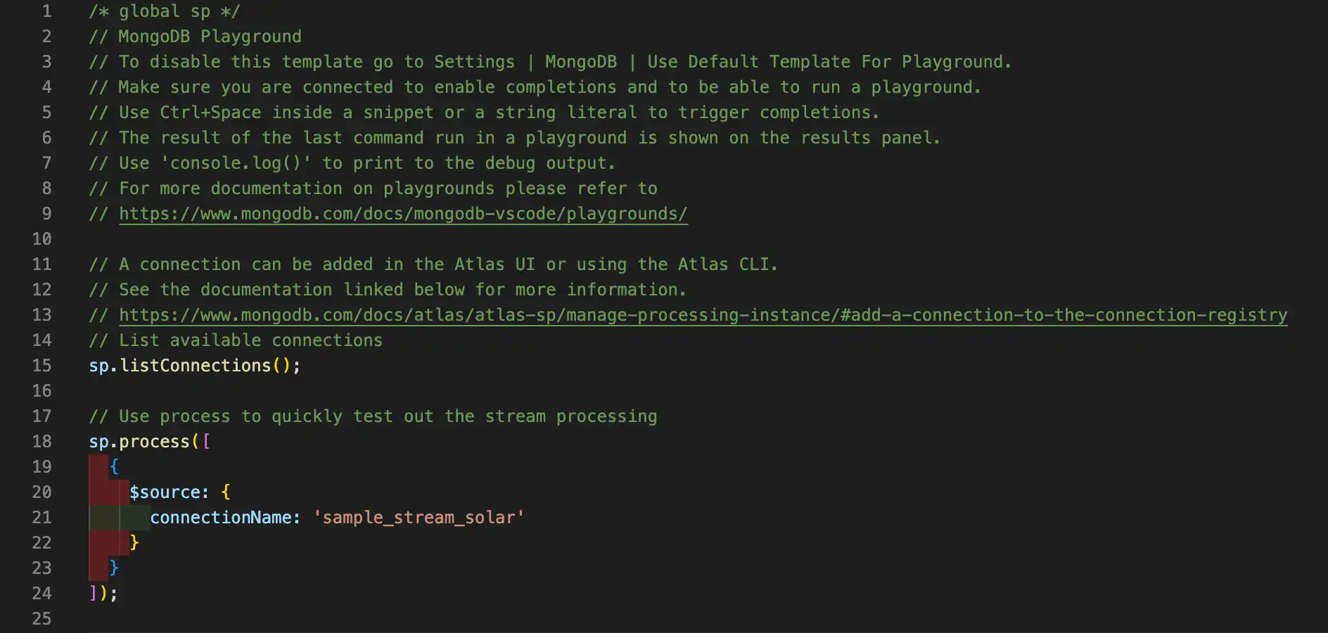 Image of a stream processing template